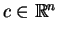 $c \in \mathbb{R}^n$